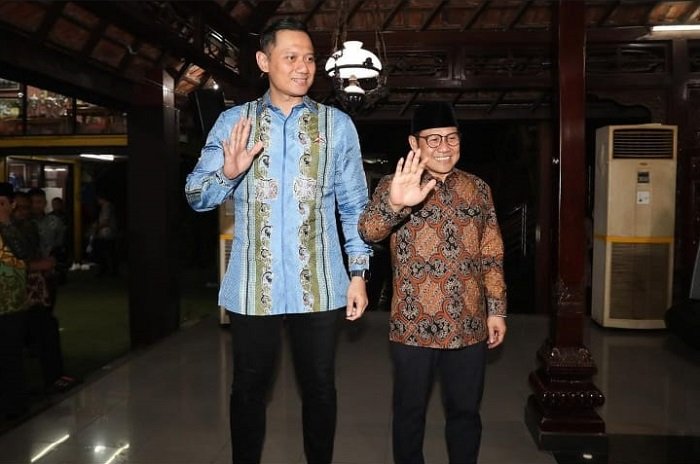 Ketua Umum Partai Demokrat Agus Harimurti Yudhoyono (kiri) dan Ketua Umum PKB Muhaimin Iskandar. (Instagram.com/@agusyudhoyono) 