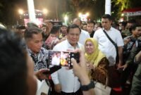 Menteri Pertahanan Prabowo Subianto menghadiri acara Gala Dinner bersama 2.266 kepala desa di Makassar, Sulawesi Selatan. (Dok. Tim Media Prabowo Subianto)