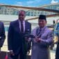 Menteri Pertahanan RI Prabowo Subianto menyaksikan penandatanganan MoU pembelian F-155EX. (Dok. Tim Media Prabowo Subianto)