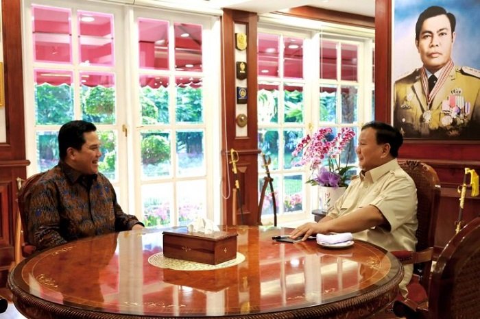 Prabowo Subianto dan Erick Thohir. (Dok. Tim Media Prabowo)
