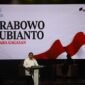 Ketua Umum Partai Gerindra Prabowo Subianto di acara 'Mata Najwa On Stage: 3 Bacapres Bicara Gagasan' di Graha Sabha Pramana UGM. (Dok. Tim Meida Prabowo Subianto)
