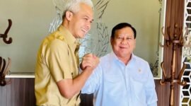 Menteri Pertahanan Prabowo Subianto bersama Gubernur Jawa Tengah Ganjar Pranowo. (Dok. Tim Media Prabowo Subianto)