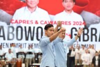 Pasangan Calon Presiden, Prabowo Subianto bersama Calon Wakil Presiden, Gibran Rakabuming. (Facebook.com/@Prabowo Subianto)
