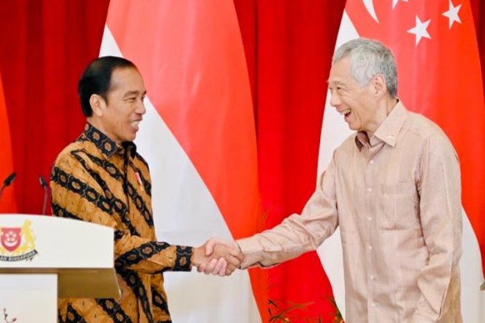 Presiden Jokowi dan Perdana Menteri Singapura Lee Hsien Loong. (Dok. Presiden.go.id)