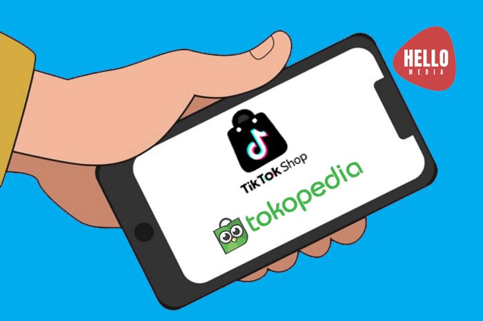 Platform Marketplace Tokopedia dan tiktok Shop. (Dok. Hello.id/Rifai Azhari)

