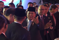 Presiden Prabowo Subianto menyanyikan lagu 