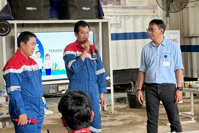 Pimpinan Pertamina Drilling kunjungi Rig PDSI#43.3 di Sembakung, Nunukan, tekankan budaya HSSE . (Dok. Pertamina Drilling)