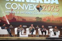 PT Sumbawa Timur Mining berbagi wawasan tentang eksplorasi mineral kritis dalam ajang Minerba Convex 2025. (Dok. PT Sumbawa Timur Mining)