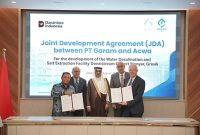 Acwa menandatangani perjanjian pengembangan bersama dengan PT GARAM untuk proyek integrasi desalinasi air laut dan garam industri dengan skala utilitas yang pertama di Indonesia Acwa menandatangani perjanjian pengembangan bersama dengan PT GARAM untuk proyek integrasi desalinasi air laut dan garam industri dengan skala utilitas yang pertama di Indonesia